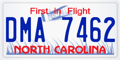 NC license plate DMA7462
