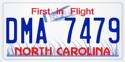 NC license plate DMA7479