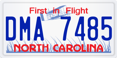 NC license plate DMA7485