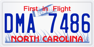NC license plate DMA7486