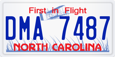 NC license plate DMA7487