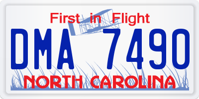 NC license plate DMA7490