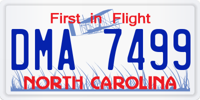 NC license plate DMA7499