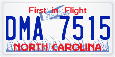 NC license plate DMA7515