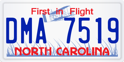 NC license plate DMA7519