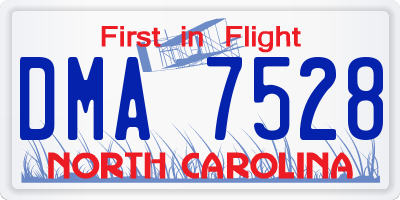 NC license plate DMA7528