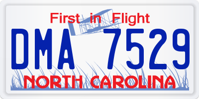 NC license plate DMA7529