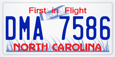 NC license plate DMA7586
