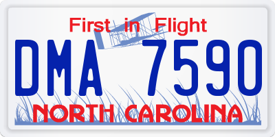 NC license plate DMA7590