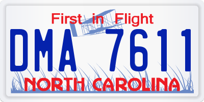 NC license plate DMA7611