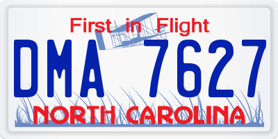 NC license plate DMA7627