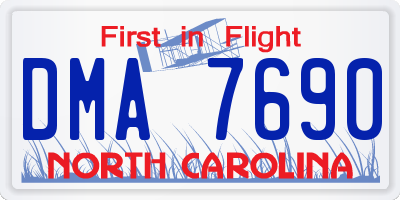 NC license plate DMA7690