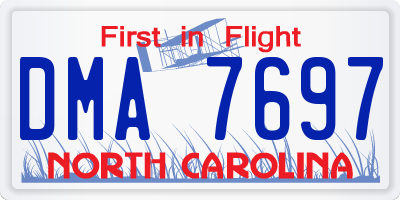 NC license plate DMA7697