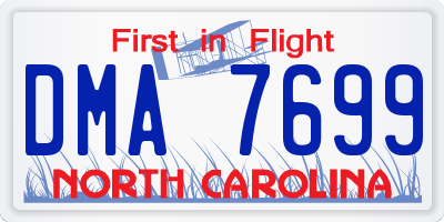 NC license plate DMA7699