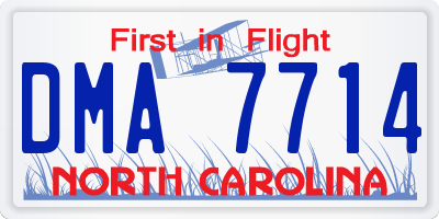 NC license plate DMA7714