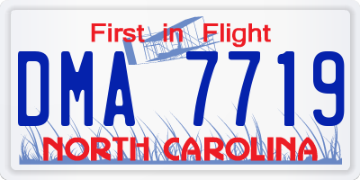 NC license plate DMA7719