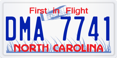NC license plate DMA7741