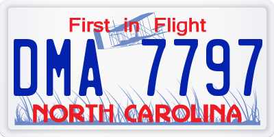 NC license plate DMA7797