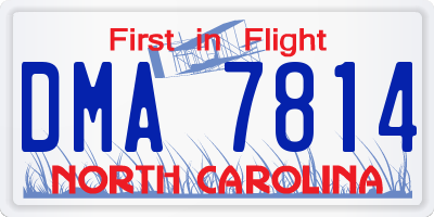 NC license plate DMA7814