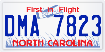 NC license plate DMA7823