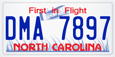 NC license plate DMA7897