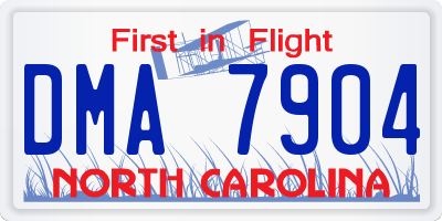 NC license plate DMA7904