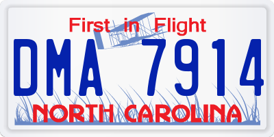 NC license plate DMA7914