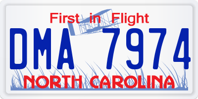 NC license plate DMA7974