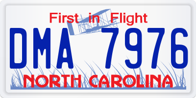 NC license plate DMA7976