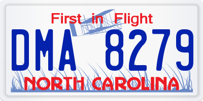 NC license plate DMA8279