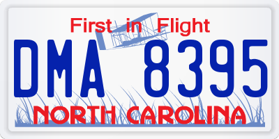 NC license plate DMA8395