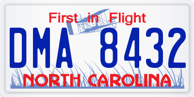 NC license plate DMA8432