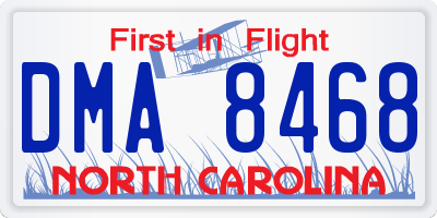 NC license plate DMA8468