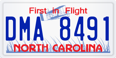 NC license plate DMA8491