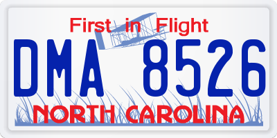 NC license plate DMA8526