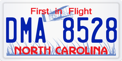 NC license plate DMA8528