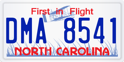 NC license plate DMA8541