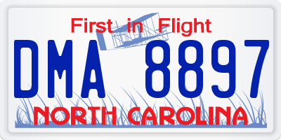 NC license plate DMA8897
