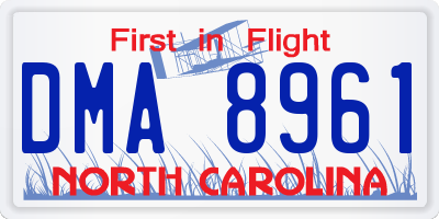 NC license plate DMA8961
