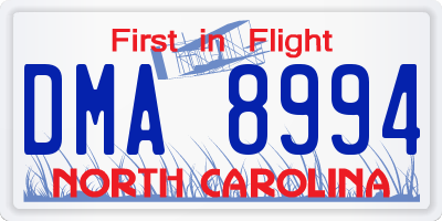 NC license plate DMA8994