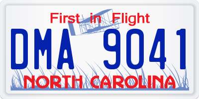 NC license plate DMA9041