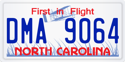 NC license plate DMA9064