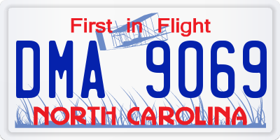 NC license plate DMA9069