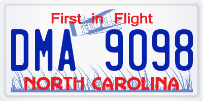 NC license plate DMA9098