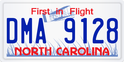 NC license plate DMA9128