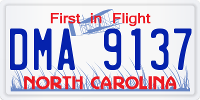 NC license plate DMA9137