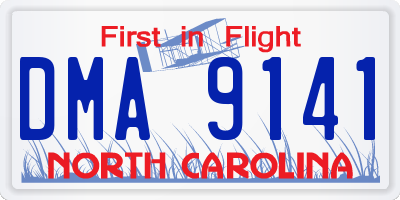 NC license plate DMA9141