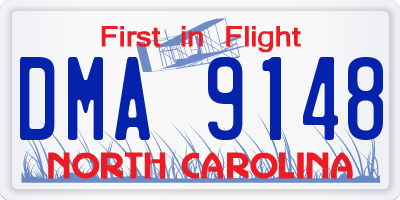 NC license plate DMA9148