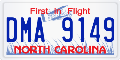 NC license plate DMA9149