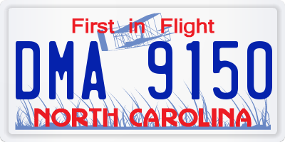 NC license plate DMA9150